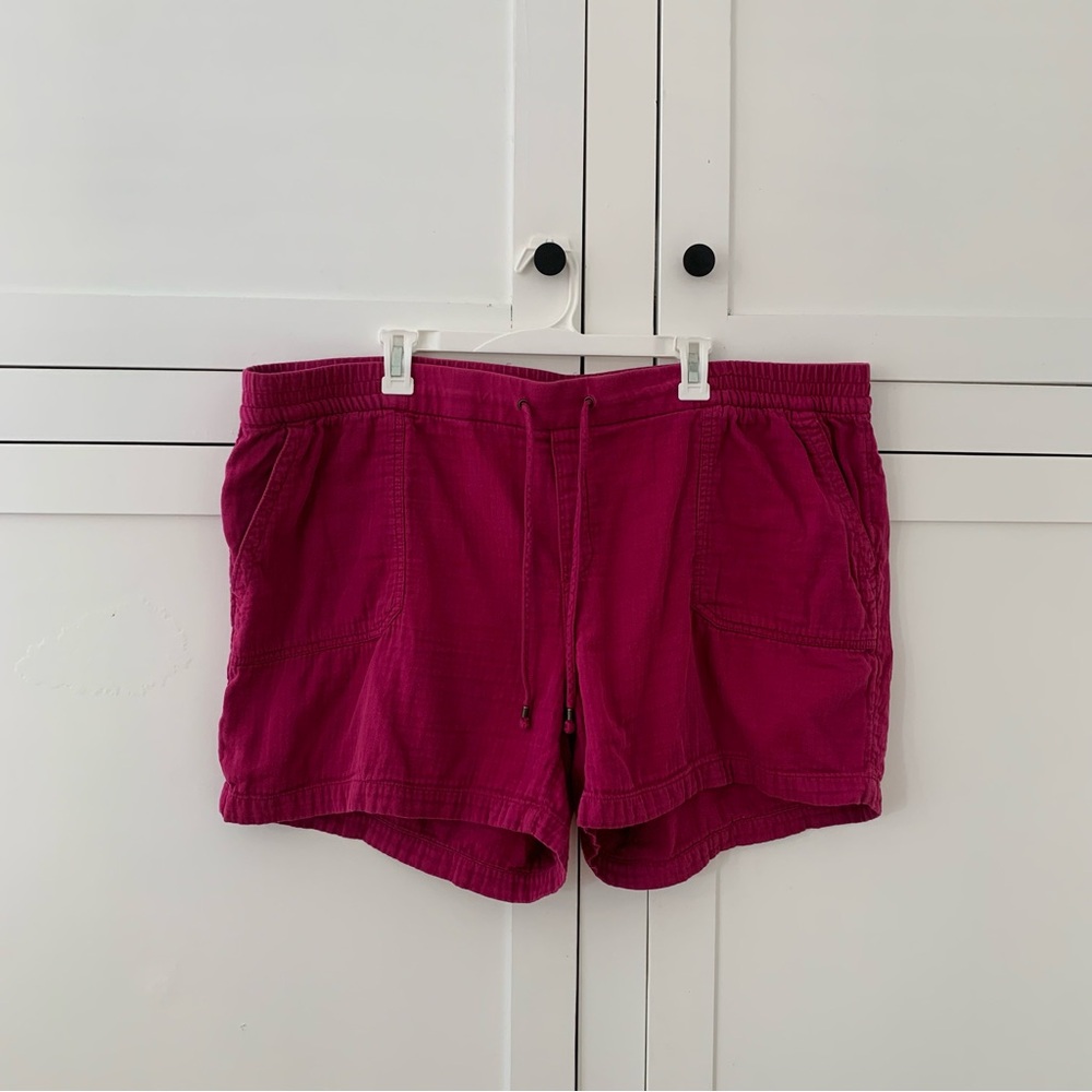 Old Navy Purple Soft Herringbone Textured Pocket Pull On Shorts Size XXL